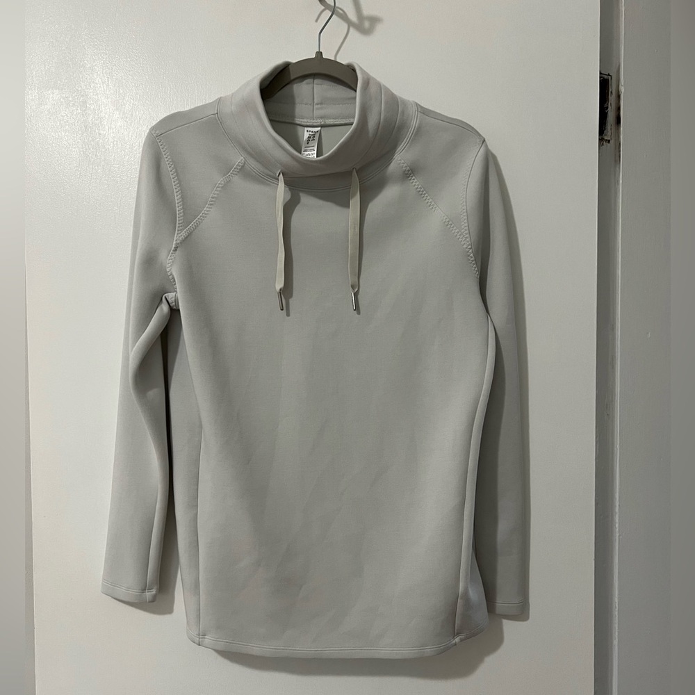 Spanx AirEssentials Turtleneck Tunic Pullover White Cloud S